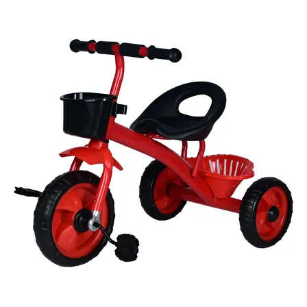 Triciclo Motoquinha Duas Cesta Vermelho Velocipede Infantil