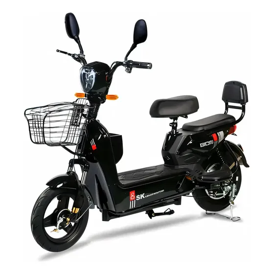 Bicicleta Elétrica 48v Autonomia 32km Alta Mobilidade Urbana Cor Preto