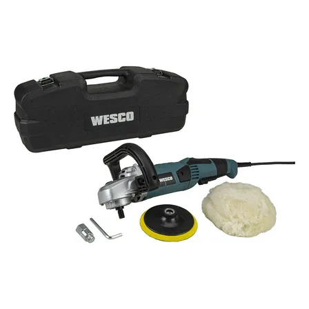 Politriz Lixadeira Wesco 125mm 1200W WS4504K Azul Turquesa Rotativa Velocidade Variável