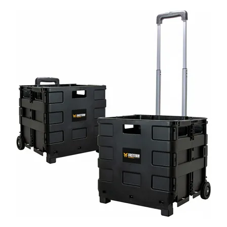 Carrinho Dobrável Multiuso 36L Maleta Feira Resistente