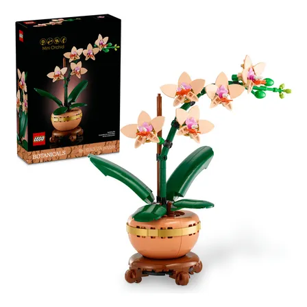 LEGO® Botanicals Mini Orquídea 10343: Delicada planta para montar da coleção botânica, lindo presente decorativo com flores, perfeito para meninas e mulheres; 18+