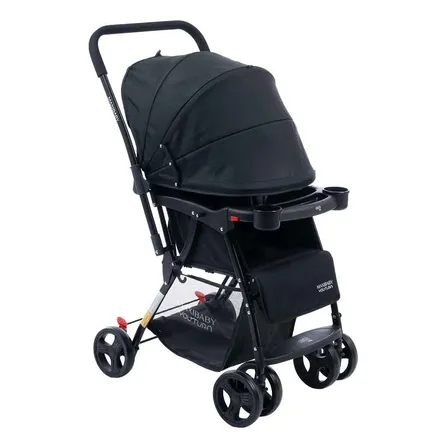 Carrinho Bebê Com Alça Reversível Youturn Preto Maxi Baby