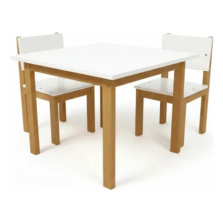 Kit Mesinha E 2 Cadeirinhas Infantil Estudo Brincadeira Isa Larzen Móveis