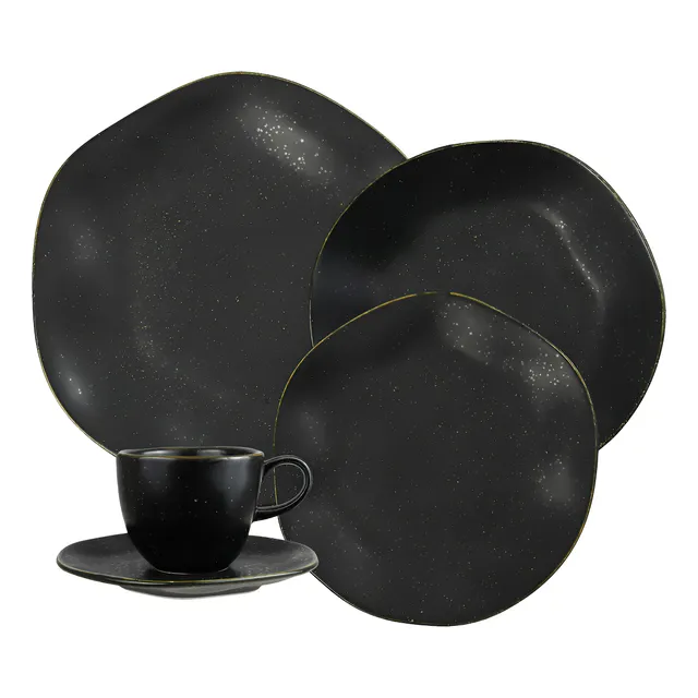 Aparelho de jantar 20 peças volcano ryo Oxford porcelana