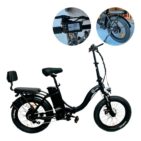 Bicicleta Elétrica Scooter Bike 750w 10.4ah Led 25/40km/h Cor Preto