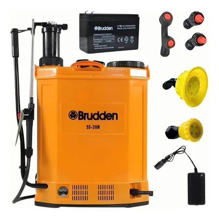 Pulverizador Costal Brudden SS20B 20L Elétrico e Manual Bateria Autonomia 10h