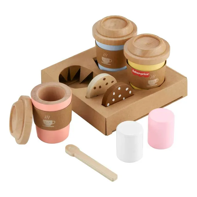 Brinquedo Para Bebês Conjunto Meu Primeiro Cappuccino De Madeira Fisher-price