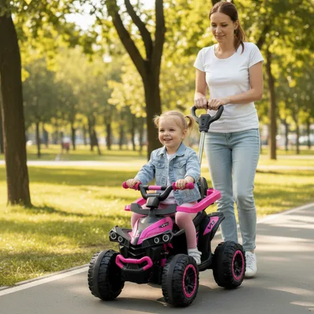 Quadriciclo Elétrico Infantil Haste Direcionável 6v Cor Rosa Voltagem Do Carregador 110v/220v