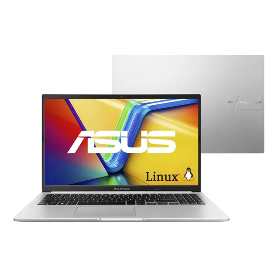 Notebook ASUS Vivobook 15 M1502YA AMD Ryzen 7 5825U 16GB Ram 1TB SSD Linux KeepOS 15,6" FHD Cool Silver - NJ613