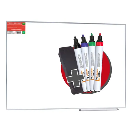 TecnoLiss lousa Quadro branco mrande 150x120cm + 4 Canetas + Apagador