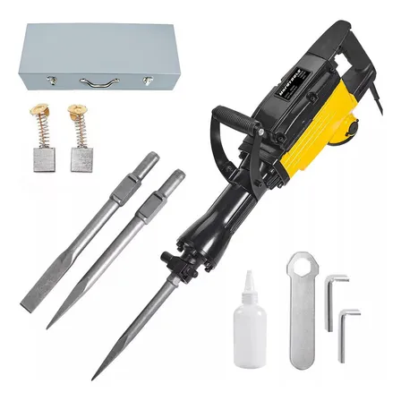 Martelete demolidor rompedor Hardtools 1800w 65j Profissional SG-9066 maleta e acessórios cor amarelo