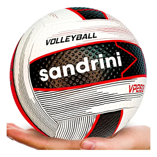 Bola Volei Sandrini Profissional Resistente Vp260 Cor Branco Preto Vermelho