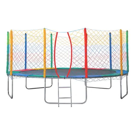 Cama Elástica 3,66 M - Suporta 390 Kg Lona De Salto Preto Proteção De Molas Colorido