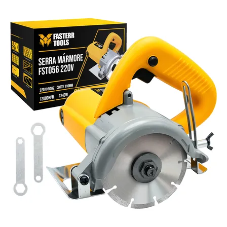 Serra Mármore Concreto Profissional 4.3/8 110mm 1240w Fasterr Tools Fst056