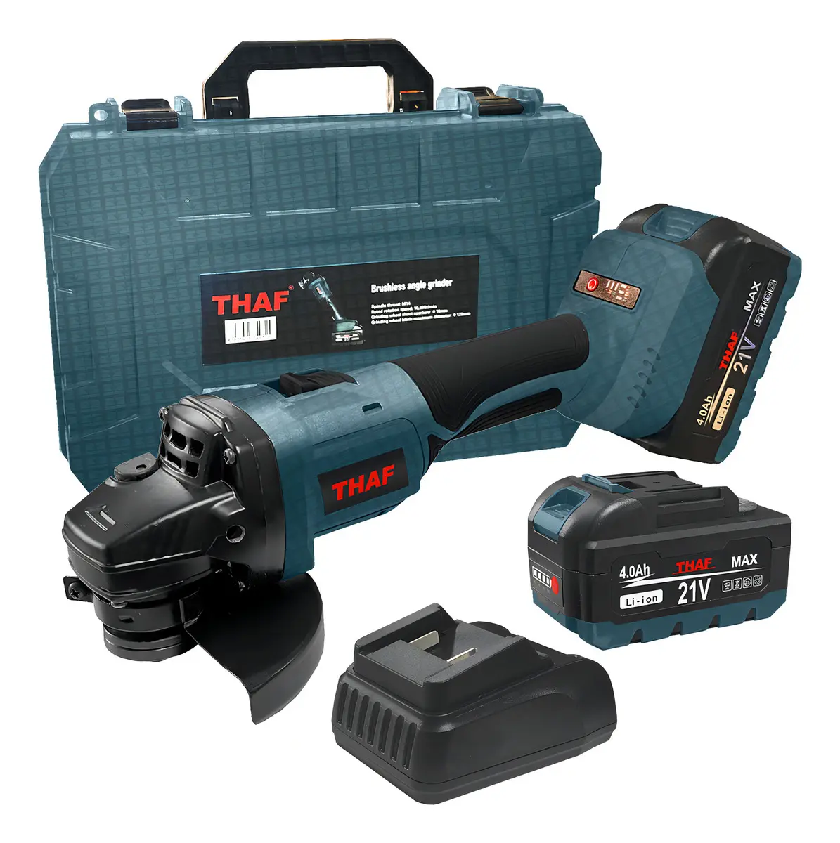 Esmerilhadeira Angular 125mm Thaf 3 Velocidade Com 2 Bateria