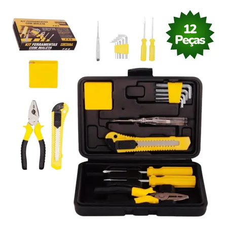 Kit de ferramentas combinadas aura do brasil Maleta 12 Peças do 12 peças