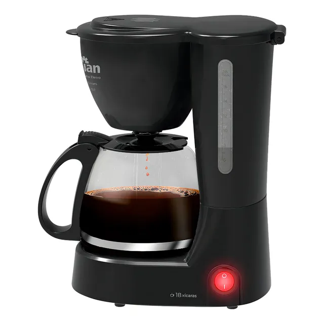 Cafeteira Elétrica 18 Xícaras 650w Preta Cf102 - Kian