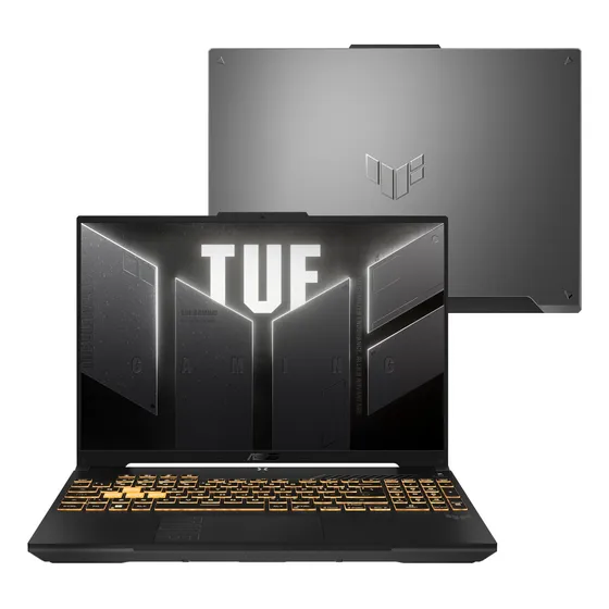 Notebook ASUS TUF Gaming F16, NVIDIA RTX 3050, Intel Core 5 210H 2,2 GHz, 8GB RAM, 512GB SSD, KeepOS Linux, Tela 16" FHD+ Nível IPS 144Hz, Mecha Gray - FX607VJ-RL002