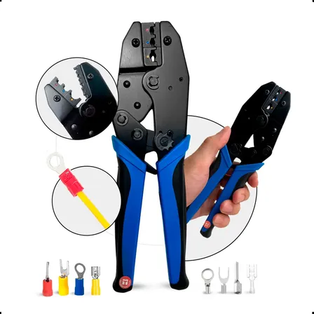 Alicate Crimpar Terminal Pré-isolado Não-isolado 0,5mm² Até 6mm² T7