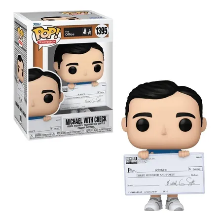 Boneco Funko Pop! The Office- Michael Com Cheque Candide