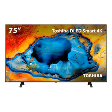 Smart Tv Dled 75 4k Toshiba Vidaa 4 Hdmi 2 Usb Wi-fi Tb033m