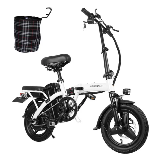 HONEYWHALE S6-S Bicicleta Elétrica, 750W-40KM-35KM/H-125KG, Scooter-Ebike-Adulto-Velocidade-Autonomia-Carga-Fat-De-Dobrável, Sistema de Freios a Disco, Faróis Dianteiros, Cesto Traseiro Honey Whale