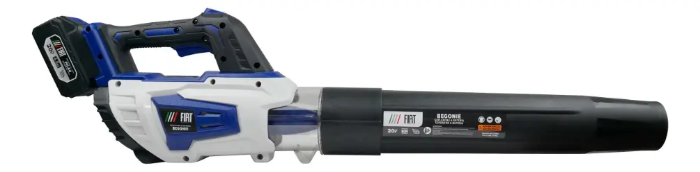 Soprador De Folhas A Bateria Elétrico 20v 4ah 16000 Rpm Com Carregador Simples Fiat Begonie Cor Azul