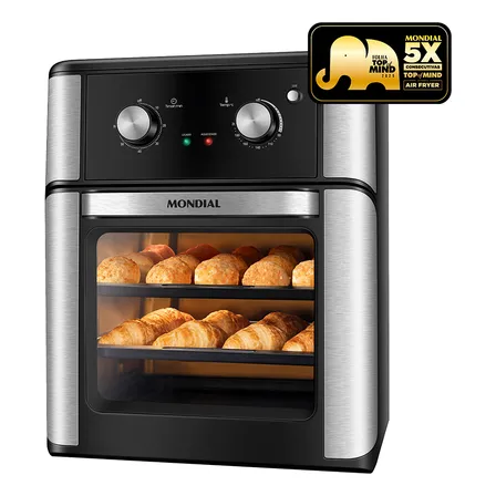 Fritadeira Air Fryer Forno Oven 12l Mondial Afon-12l-ab Preto