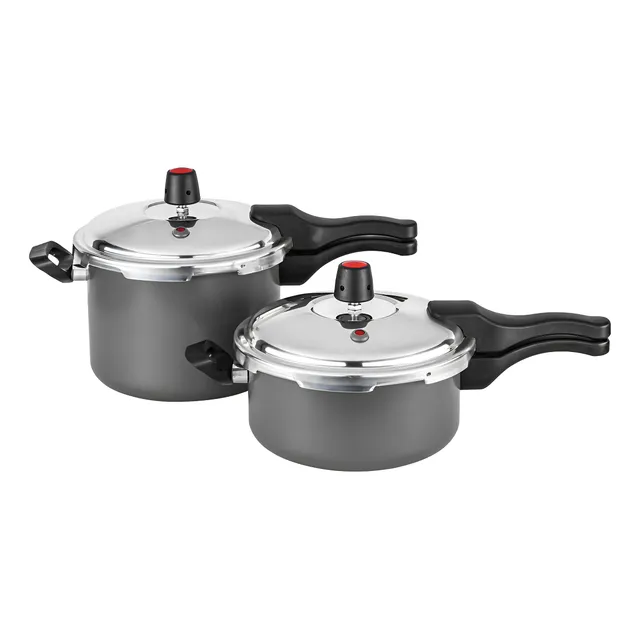Jogo 2 Panela De Pressao 4,5 Litros E 3 Litros Antiaderente Cor Grafite