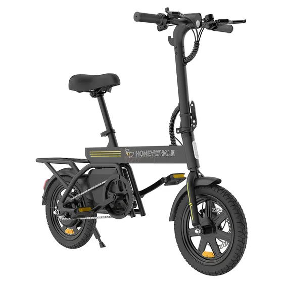 Honeywhale B20 Bicicleta Elétrica Adulto, 440w-35km-25km/h-120kg, Scooter Motor-ebike-bike-autonomia-velocidade Máxima-carga-fat-dobravel, 14 Aro, Freios A Disco Dianteiros E Traseiros, Honey Whale