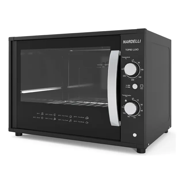 Forno Elétrico Nardelli Luxo 60l Preto Top 60