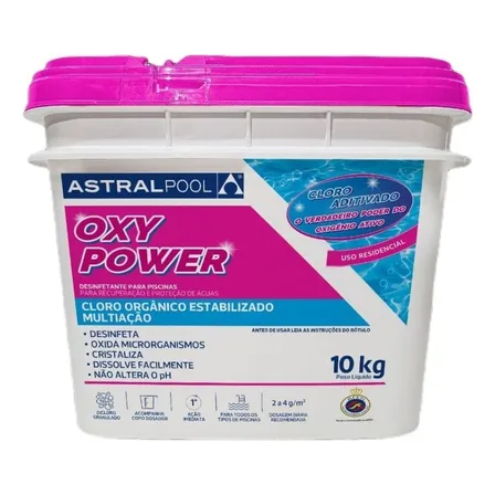 Cloro Para Piscina 10kg Balde Oxy Power