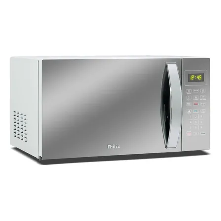 Micro-ondas Philco Pmo30e Easy Clean, 28 Litros, 1100 W, Cor Prata E Branco 127v