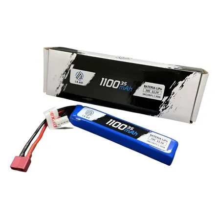 Bateria Lipo Leão Airsoft 3s 1100mah 11.v 20c Conector Deans