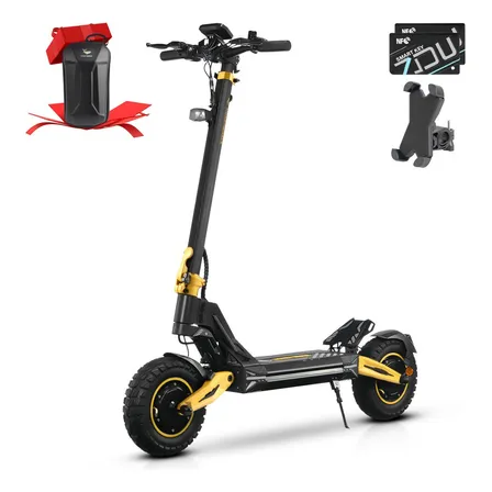 Honeywhale G4 Max Patinete Eletrico Adulto, 3280w-72km/h-70km-150kg, Scooter Eletrica Motor-velocidade-autonomia-carga, Honey Whale Patinete Juvenil Dobrável Com Amortecimento Dianteiro Preto-Amarelo