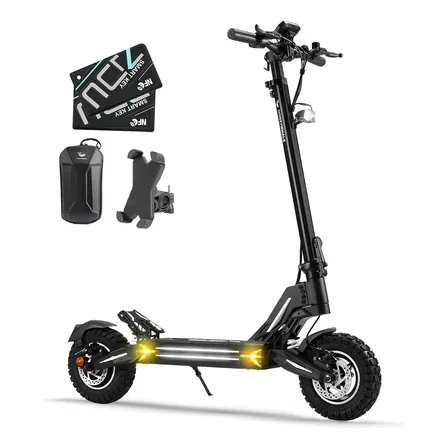 HONEYWHALE G3 PRO Patinete Elétrico Adulto, 1640W-60KM/H-56KM-18AH, Scooter-Eletrica-Velocidade-Juvenil-Dobrável-Autonomia-de-Capacidade-Carge, 22° Ângulo de subida máxima, Honey Whale Preto