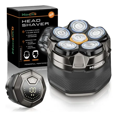 Barbeador Elétrico MOMLULU 6D Magnético À Prova D'Água USB Tipo C