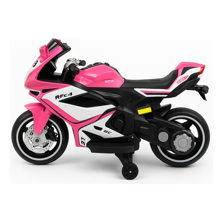 Moto Infantil Criança Bateria 12v Carregamento Bivolt Usb Rosa