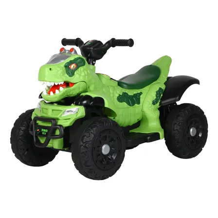Quadriciclo Elétrico Infantil Marcha Frente/Ré Dino MaxiToys - Verde