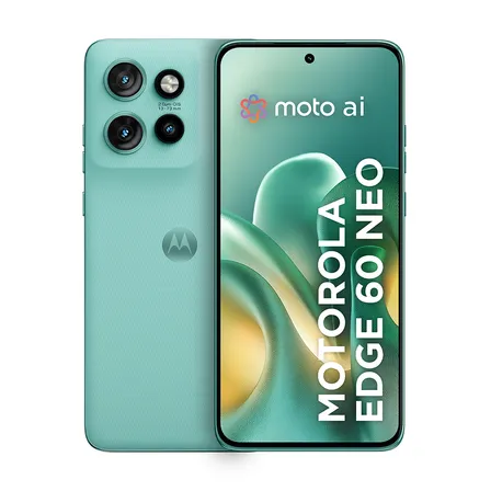 Smartphone Motorola Edge 60 Neo 5G - 256GB 24GB (12GB RAM + 12GB Ram Boost) 50MP Sony Camera Moto AI e tela 1.5K Super HD - Menta
