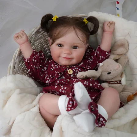 Boneca Bebê Reborn 48cm Menina Realista Corpo De Silicone