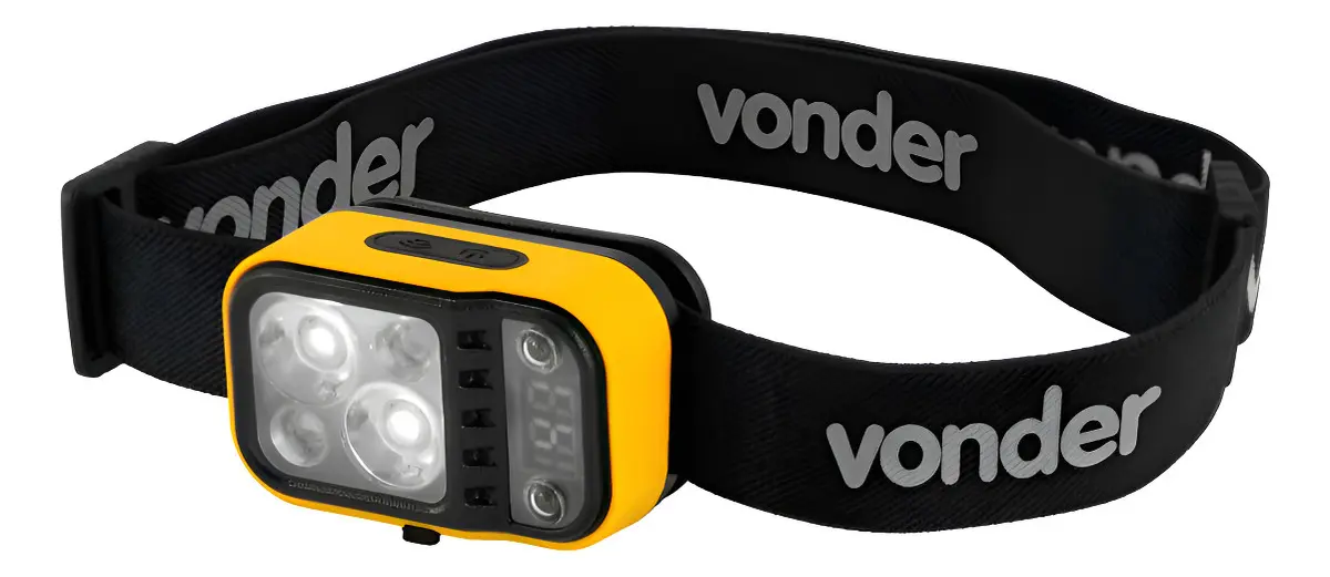 Lanterna De Led Para Cabeça Recarregável Led Cree Xte Lcv220 Branco Amarelo/preto