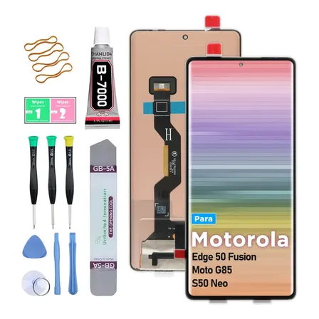 Tela Para Frontal Completa para Moto Edge 50 Fusion/G85/S50 Neo XT2429-1, Display P-OLED 6.7" 1080x2400px 144Hz, Touch com Sensor de Impressão Digital + tool kit