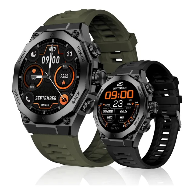 Smartwatch Aurafit AM18 Preto Tela AMOLED 1,43 Polegadas IP67 Bluetooth