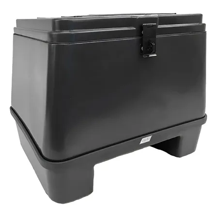 Baú Preto Nakabox 90 Litros Para Moto Mn3 Capacidade 2 Capacetes