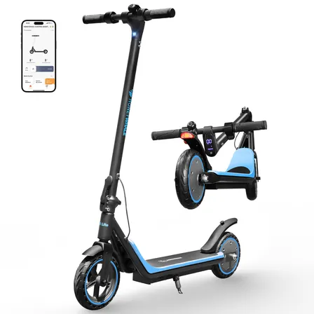 HONEYWHALE M1 LITE Patinete Elétrico Adulto, 500W-25KM/H-16KM-120KG, Scooter-Eletrica-Velocidade-Juvenil-Dobrável-Autonomia-de-Aplicativo-Bluetooth-Carge, Pneus Sólidos de 8,5 Polegadas Preto-Azul