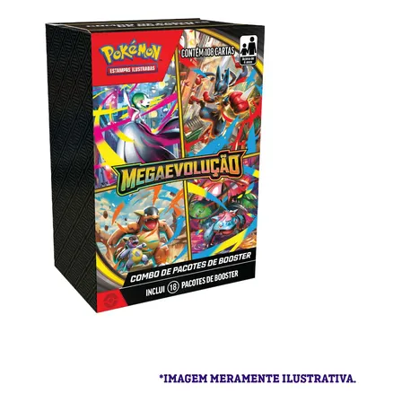 Combo De Booster Mega Evolução Pokémon Tcg Mini Booster Box Mega Evolução Português