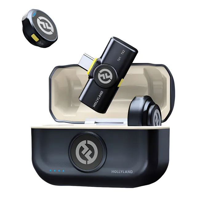 Microfone De Lapela Hollyland Lark M2 Duo Usb C Preto