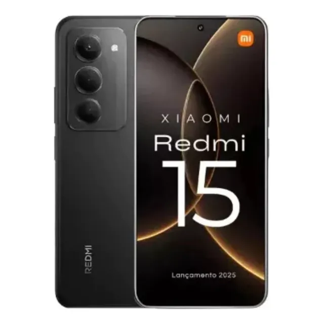 Smartphone Xiaomi Redmi 15 8gb 256gb Tela 6,9 144hz, Bateria 7.000 Mah, 50 Mp Preto