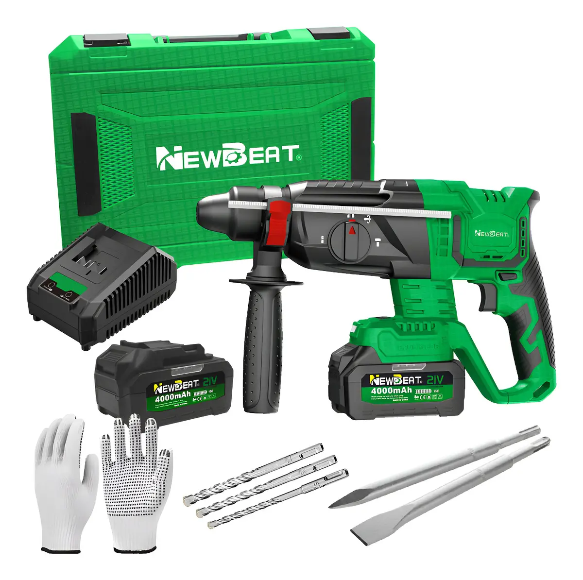 Martelete Perfurador a Bateria Brushless Newbeat CRH-26C 21V 4.0Ah SDS Plus